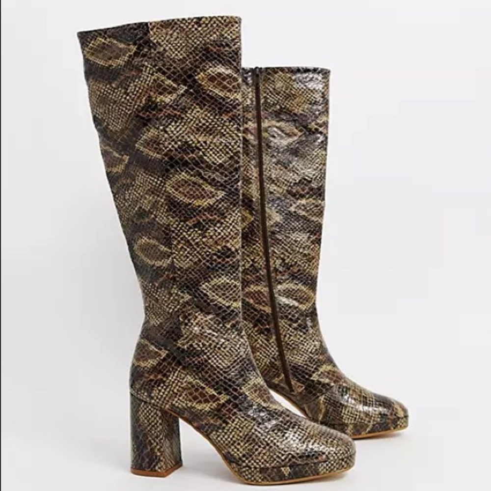 Topshop Knee High Platform Boots